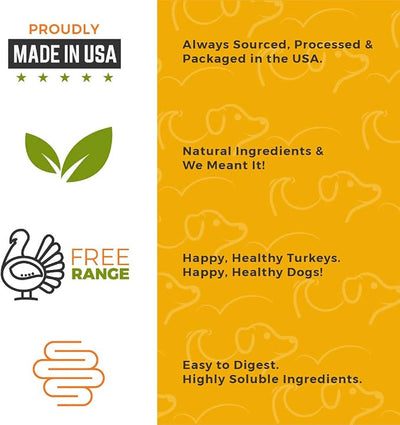 Gobble! 6-Inch Turkey Tendon Sticks for Dogs, Made in USA, 6 oz. (170g) Reseal Value Bags, All-Natural Hypoallergenic Dog Chew Treat |Sourced, Processed & Packaged in The USA | (22-25 Pieces)
