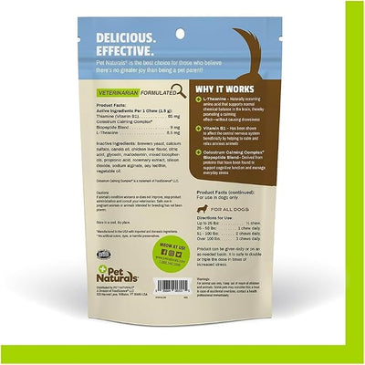 Pet Naturals Calming for Dogs, 30 Chews - Naturally Sourced Stress and Anxiety Calming Ingredients for Behavior Support - Vet Recommended