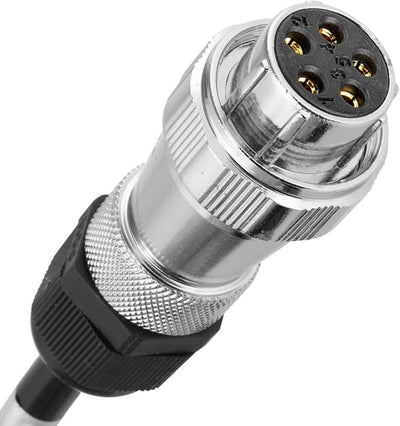 DALLUX Heavy Duty Vehicle Coil Trailer Cable with 1 Channel 4 PIN AV Connector Disconnect Kit for Truck Caravan Motor Home Backup Security Camera Monitor System