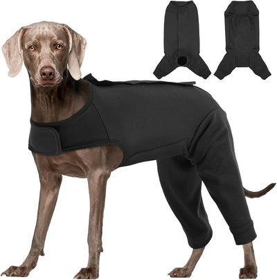 Kuoser Dog Surgery Suit for Back Legs, Dog Rear Leg Sleeve to Stop Licking, Female Spay Recovery Suit for Dogs After Surgery, Pet Puppy Surgical Pants Onesie for Abdomen Wounds Skin Disease