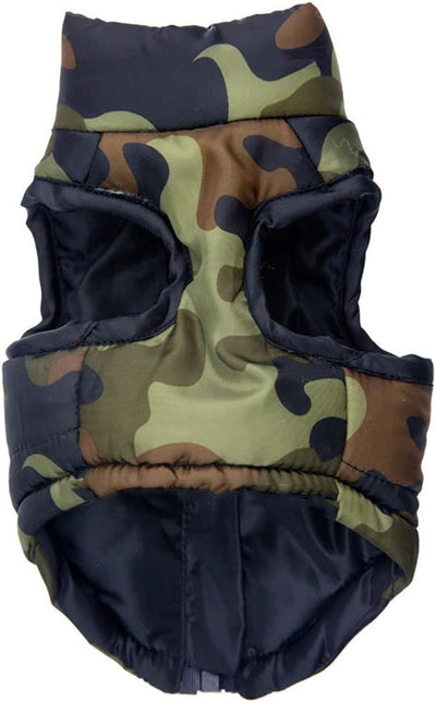 Winter Dog Vest - Warm Coat for Cold Weather, Windproof & Waterproof. Small Dogs ONLY - Teddy, Chihuahua, Yorkshire. Camouflage XXS