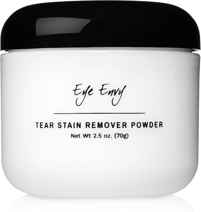 Eye Envy Tear Stain Remover Powder for Dogs and Cats. Natural, Safe Formula. Apply Around Eyes. Absorbs and Cleans Tears and Staining. Keeps Area Dry. Made in The USA. (2.5 oz)