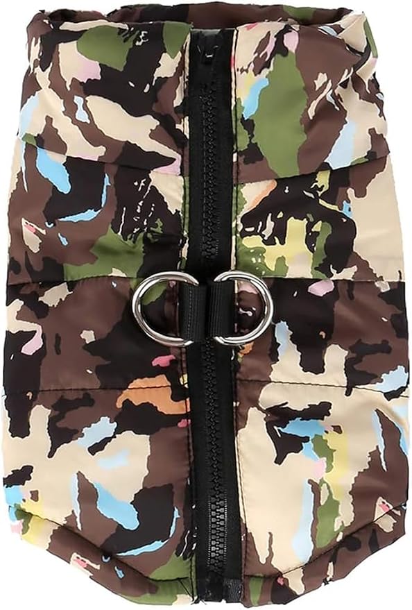 Winter Waterproof Windproof Dog Jacket - Warm Vest Coat for Small & Medium Dogs - Not Suitable for Big Dogs - Camouflage-2 Medium