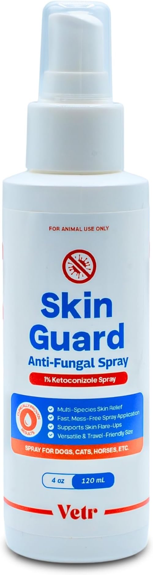 vetr Skin Relief Soothing Spray for Dogs & Cats – Gentle Topical Formula Supports Healthy Skin & Coat, 4 fl oz (120 mL)