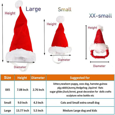 ANIAC Adjustable 3D Christmas Dog Santa Hat for Medium to Large Dogs Pet Dog Santa Costume…
