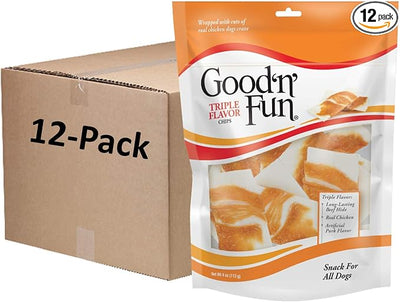 Good'n'Fun Triple Flavor Rawhide Chips with Real Chicken