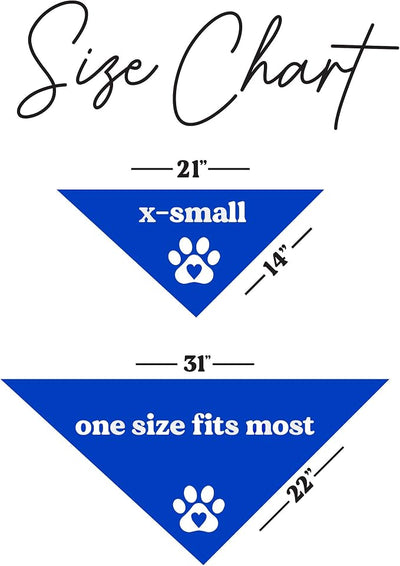 Service Dog Dog Bandana | 100% Cotton Adjustable Triangle |Service Dog | Working Animal | Assistance |Royal, One Size (307)