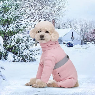 Polar Fleece Dog Pajamas Bodysuit - Small to Medium Dogs, Winter Jacket & Sweater for Small Dogs, Four-Legged Warm Clothes