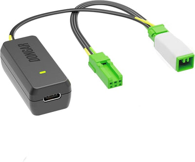 Dongar Classic - Dash cam Power Adapter (3-Pin Type V) for Volvo Vehicles. Compatible with Various Models. Built-in USB Power Source, Connects to Rearview Mirror, Easier & Quicker Than a hardwire kit