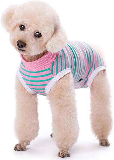 2 Packs Pet Dog Recovery Onesie Suit for Dogs Cats After Surgery,Dog Abdominal Wounds Bandages Cone E-Collar Alternative. (Grey, M)
