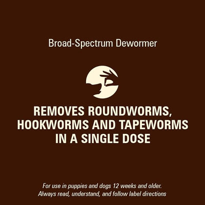 Worm X Plus 7 Way De-Wormer Chewables for Dogs - Tablets for Small Dogs & Puppies (6-25 lbs) (pyrantel pamoate/praziquantel), 2 Count
