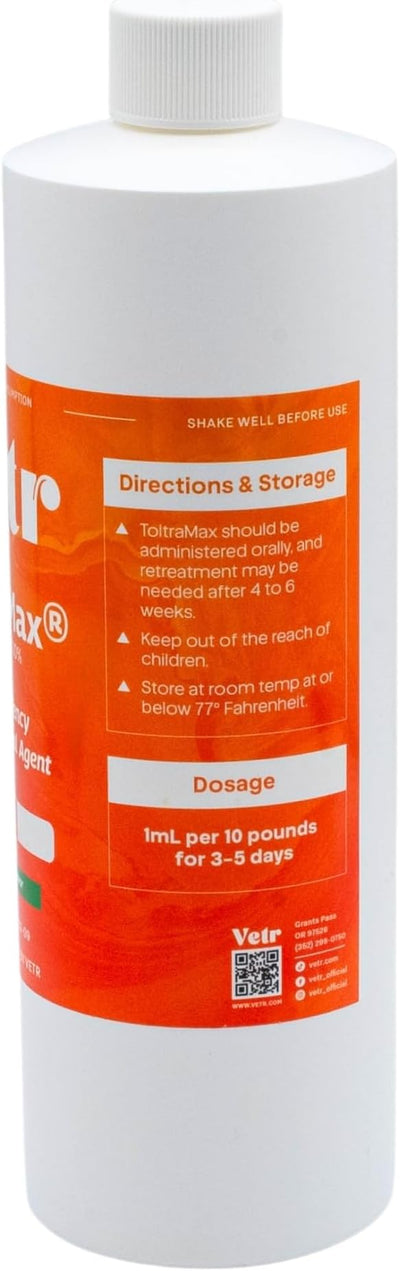 Toltrazuril 10.0% for Horses, Dogs, Cats, 500mL/16.9 Ounce, for Non-Food Chain Animals, Alfalfa