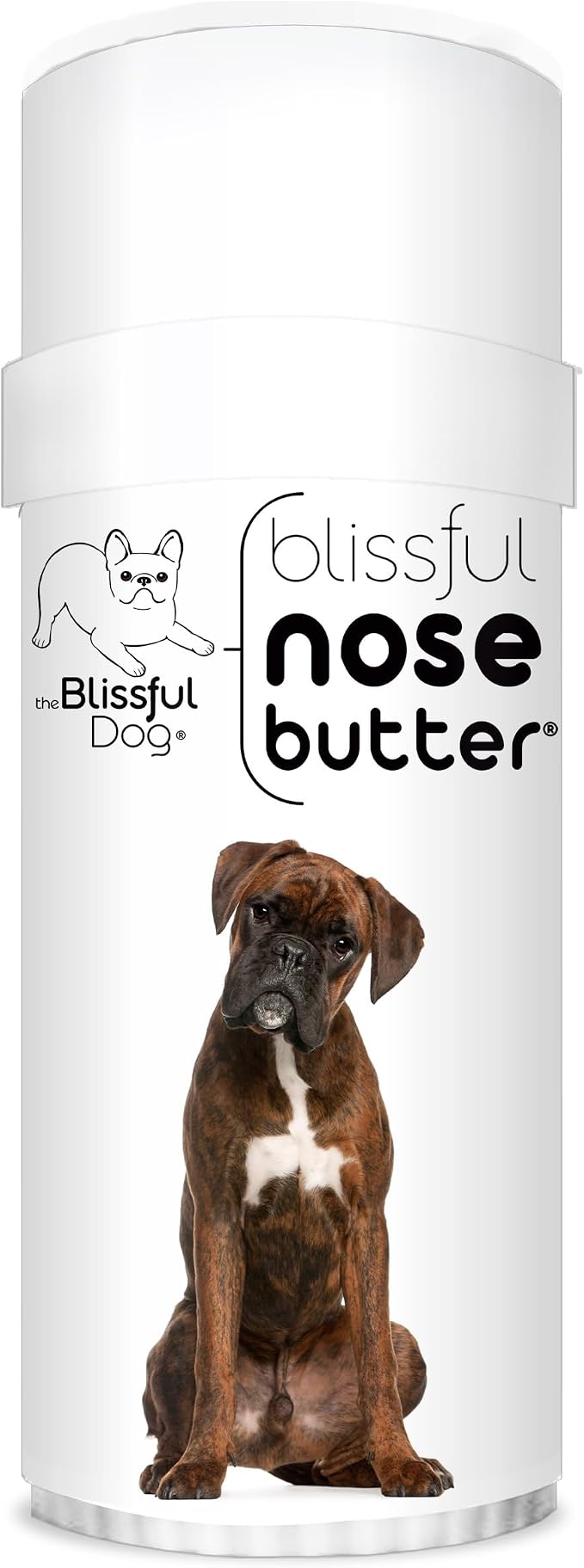 The Blissful Dog Brindle Boxer Nose Butter, Versatile Dog Nose Balm for Dry Nose, Handcrafted Nose Moisturizer, Easy-to-Apply Dog Essentials, Unscented, 2.25 oz.