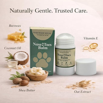 Dog Paw & Nose Balm Stick – Lick Safe Moisturizer for Dry Cracked Paws, Nose & Elbows | For Dogs & Cats | Hot Pavement, Snow, Ice & Road Salt | Beeswax, Coconut Oil & Oat Extract | 1.4 oz