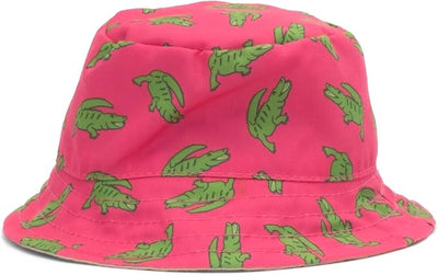 THE WORTHY DOG Alligators Bucket Hat for Dogs – Lightweight Pet Sun Hat with Adjustable Chin Strap, Soft Brim & Bright Colors -Pink, Medium
