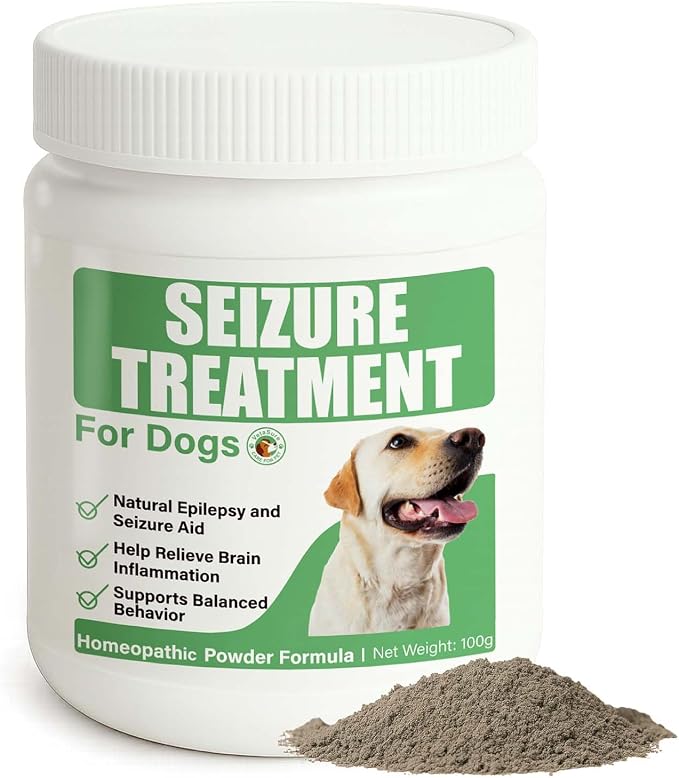 Seizure Support Powder for Dogs & Cats – Natural Epilepsy Supplement, 100g | Helps Reduce Frequency & Intensity of Seizures | Calming, Tasty, Safe Formula