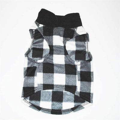 Dog Sweater, Soft Fleece Vest with Leash Ring Pullover Jacket Winter Pet Clothes for Puppy Small Dogs Cats Teddy Chihuahua Yorkshire for Christmas (L, Black White)