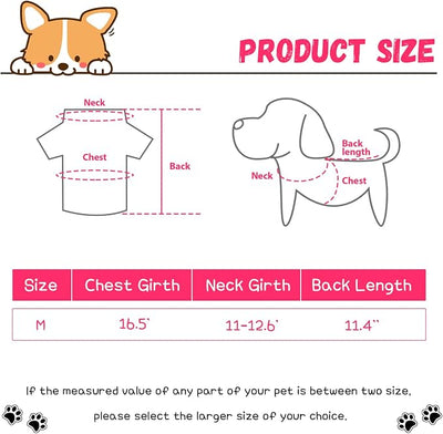 Jexine 6 Pack Chihuahua Dog T Shirt Girl Dog Puppy Clothes Breathable Outfit Pet Costume Summer Cat Clothes Dachshund Puppy Accessories Printed Shirts(Medium)