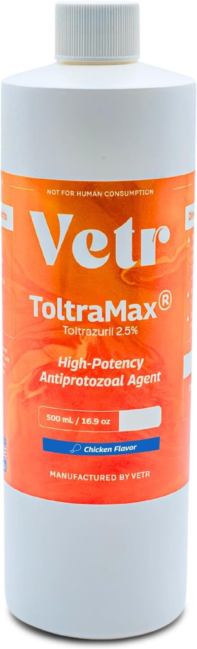 Toltrazuril 2.5% for Horses, Dogs, Cats, 500mL/16.9 Ounce, for Non-Food Chain Animals, Chicken