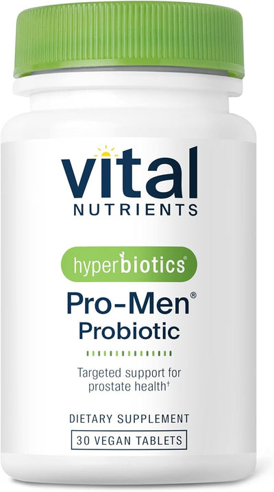 Hyperbiotics Vital Nutrients Pro Men Probiotics | Advanced Probiotics for Men | Clinically Studied for Prostate Health, Digestive Balance and Gut Health | Gluten, Dairy, Soy Free | 30 Vegan Tablets