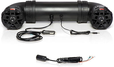 BOSS Audio Systems UTV4B ATV UTV Weatherproof Sound System - 4 Inch Speakers, 1 Inch Tweeters, Built-in Amplifier, Built-in Bluetooth, Easy Installation for 12 Volt Vehicles