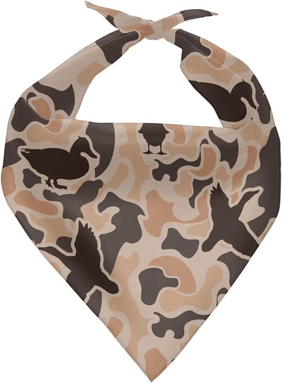 KEIAHUAN Dog Bandanas Soft Comfy Bibs Adjustable Triangle Bandana Washable Reversible Handkerchief for Pet Cat and Dog, Duck Hunting Camouflage