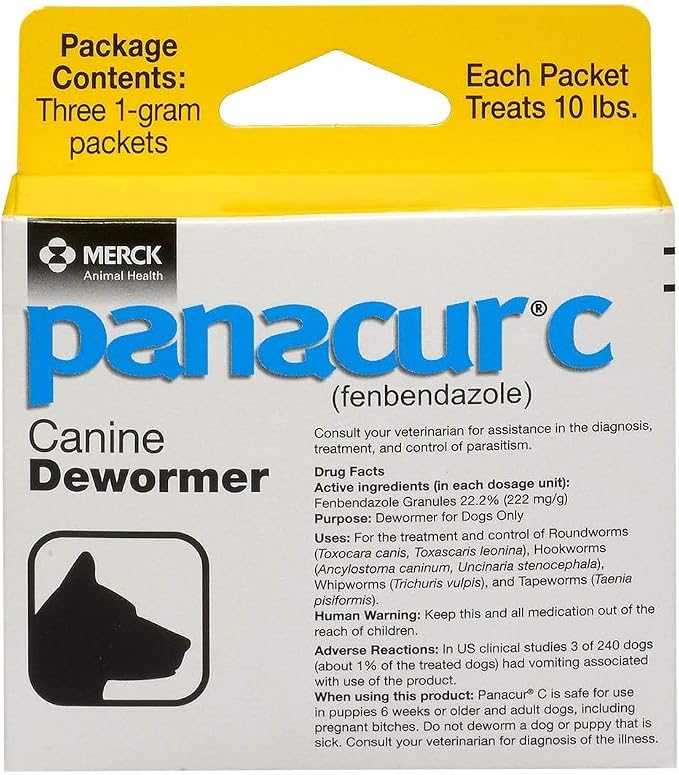 Panacur C - up to 10 lbs - 1 gm