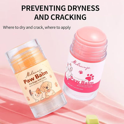 Lick-Safe Dog Paw&Nose Balm with Coconut Oil|Natural Ingredients Paw Cream&Wax for Dry,Large-Capacity Package of 1.41oz|Cracked Pads & Snouts| Cat Moisturizer&Soother (Mixed Colors)