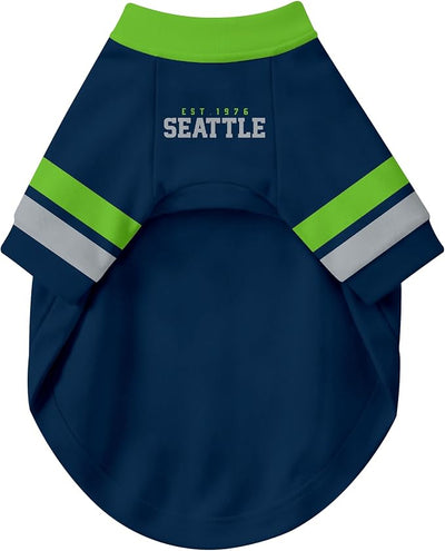 Seattle Dog Clothes Jersey Style Personalized Pet T Shirt with Custom Name Number for Small Medium Large Dogs