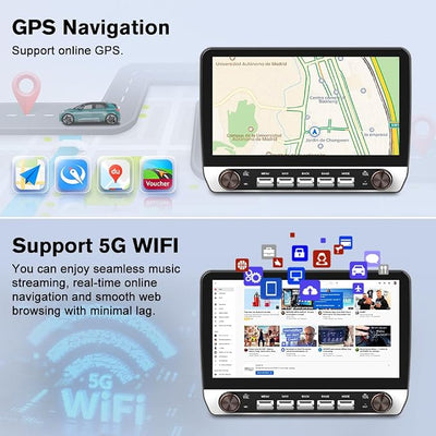 Junsun Car Radio Stereo for Chevy Chevrolet Silverado 2007-2013 Tahoe Equinox GMC Sierra Yukon Android 13 with CarPlay Android Auto Bluetooth