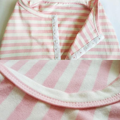 Dog’s Recovery Suit Post Surgery Shirt for Female Male Dog, E-Collar Alternative Wound Protective Clothes (Pink White stripe-3xl)