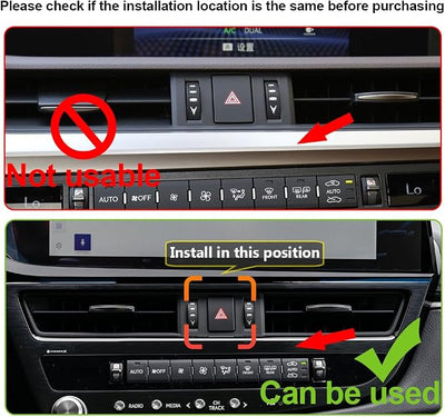 Car Phone Holder for Lexus ES 2022-2024 (ES250, ES300h, ES350) - Auto Lock Hands Free Cell Phone Mount - Fits iPhone & All Smartphones (4.0-7.0 inches)