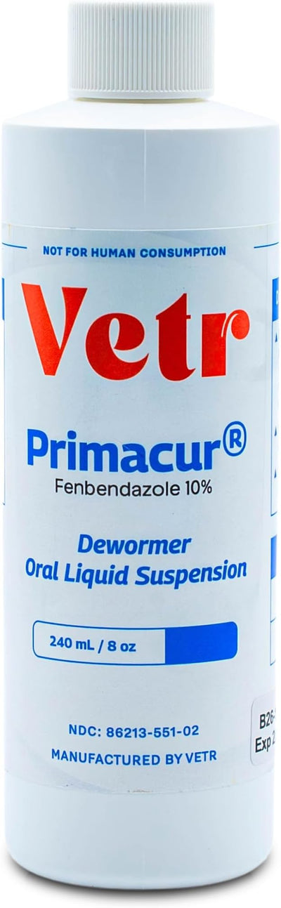 vetr Primacur Broad-Spectrum Oral Suspension Support Formula 10% Oral Suspension for Dogs and Cats - 240ML/8.1oz - Vanilla Flavor