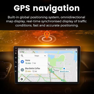 Stereo Radio for Honda Vezel HR-V HRV 2013-2022 - Biorunn Wireless Car-Play Android Auto GPS Navigation - (4GB+64GB) Head Unit 9 Inch Blue-Tooth 5GWiFi Update Kit RDS FM DSP Blue-Tooth