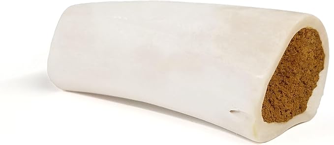 Cadet Stuffed Shin Bone, Long Lasting Dog Bones for Aggressive Chewers, High Protein Filled Dental Chew, Bully Stick Peanut Butter Filling, 5-6" for Large Dogs