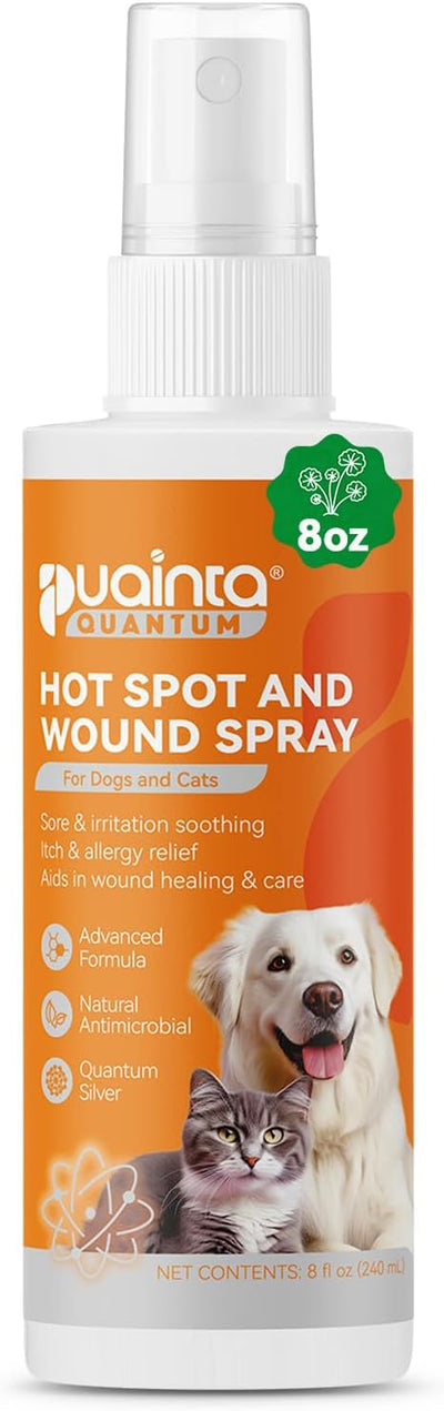 PUAINTA Hot Spot and Wound Spray for Dogs - Advanced Anti Itch Spray, Evidence-Based Dog Hot Spot Treatment & Itch Relief with Nano-Silver, Lick-Safe, 8oz