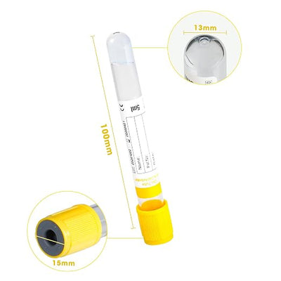 Specimen Collection Tubes 5ml Lab Vacuum Gel Tube for Pet Animals Veterinary Lab Supplies 100 Pcs Wrap Packaging