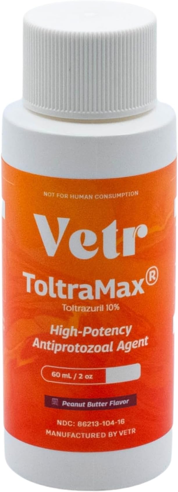 Toltrazuril 10.0% for Horses, Dogs, Cats, 60mL/2 Ounce, for Non-Food Chain Animals, Peanut Butter
