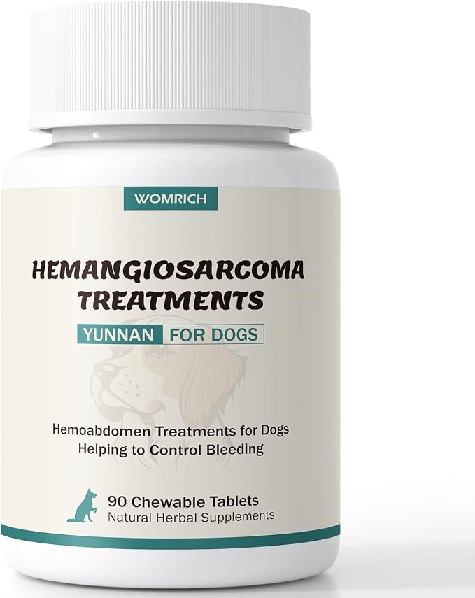 Quick Stop Bleeding for Dogs, Natural Yunnan for Dogs Tablets for Hemangiosarcoma, Hemoabdomen, Pericardial Effusion, Cancer Bleeding, Severe Bruising, Ulcer-Related Bleeding, Bloody Stools