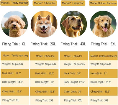 Pet Large Dog Raincoat Apparel Poncho Waterproof for Medium Large Sized for Dog Raincoat Clothes Jacket (Fluor Yellow,5XL)