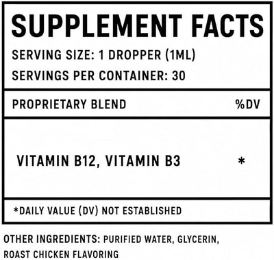 Dog & Cat Appetite Stimulant - Appetite Stimulant for Cats & Dogs - May Help to Boost Your Pet's Hunger, Energy, Mood, & Much More - B12 for Cats - B12 for Dogs - 1 fl oz - Roast Chicken Flavor
