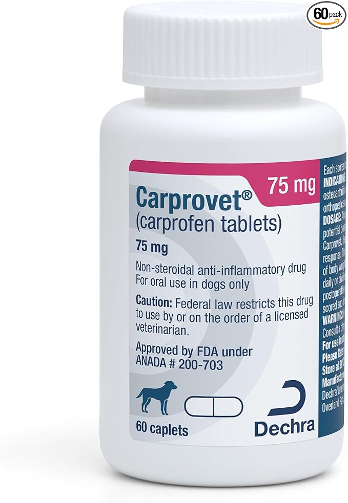 Carprovet® (carprofen Tablets) Caplets for Dogs - 75mg, 60 caplets