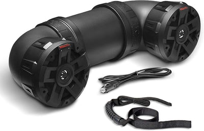 BOSS Audio Systems ATVB6.5R ATV UTV Weatherproof Sound System - 6.5 Inch Speakers, 1 Inch Tweeters, Built-in Amplifier, Bluetooth, Rechargeable Battery, Easy Installation for 12 Volt Vehicles