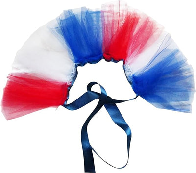 Dog Tutu Tulle Dress for Dogs Small Large Medium Puppy Dress Ballerina Costume Skirt for Holiday Puppy Cats Bunny Pet Outfit 4th of July Party Photo Prop Supplies (Blue Multi, Small)