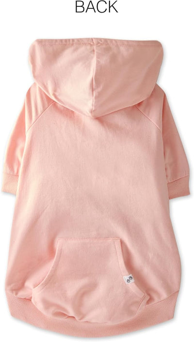 Pet Passion Rocky – The Original Lightweight Hooded Tee 100% Organic Cotton Dog Hoodie Pet Coat Sweater for All Sized Dogs, Original Pink, XXX-Small (up to 5lbs)
