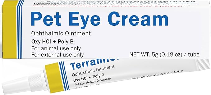 Starmixus Pet Eye Ointment, Soothes Irritation, Discharge & Tear Stains, Professional-Grade Eye Cream for Cats, Dogs, Horses, Birds, Cattle, Sheep and Puppies, Kitten - 1 Tube 5g (0.18oz)