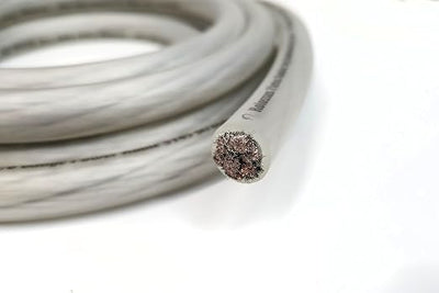 KnuKonceptz Kolossus Flex Kable OFC 0 Gauge Power Wire Copper Cable (Silver, 15 Feet)