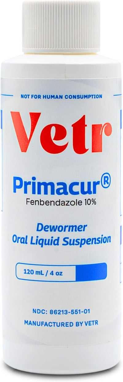 vetr Primacur Broad-Spectrum Oral Suspension Support Formula 10% Oral Suspension for Dogs and Cats - 120ML/4.1oz - Bacon Flavor