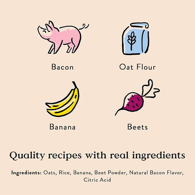 Bocce's Bakery Banana Bacon Crispy Dog Treats, 10 oz