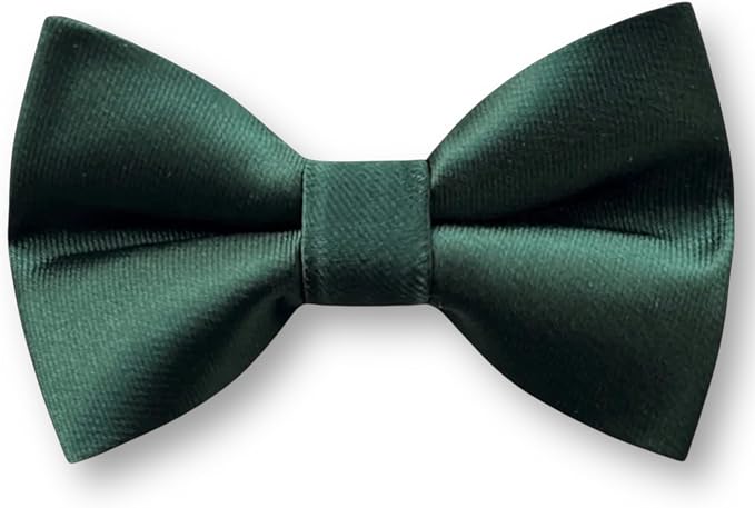 Detachable Dog Bow Tie, Slide-On Pet Bowtie for Collars, Stylish Durable Dog Lover Accessory Small, Medium & Large Dogs (Emerald Green, Large (4.5in Wide))
